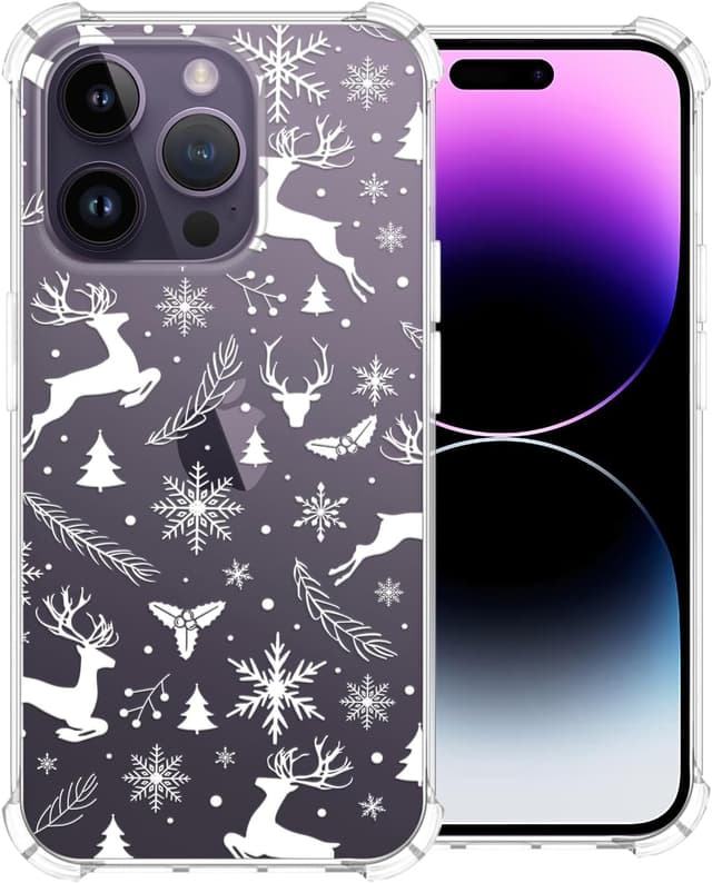 Detalle de CAROKI Clear Christmas Phone Case for iPhone 14 Pro (6.1")