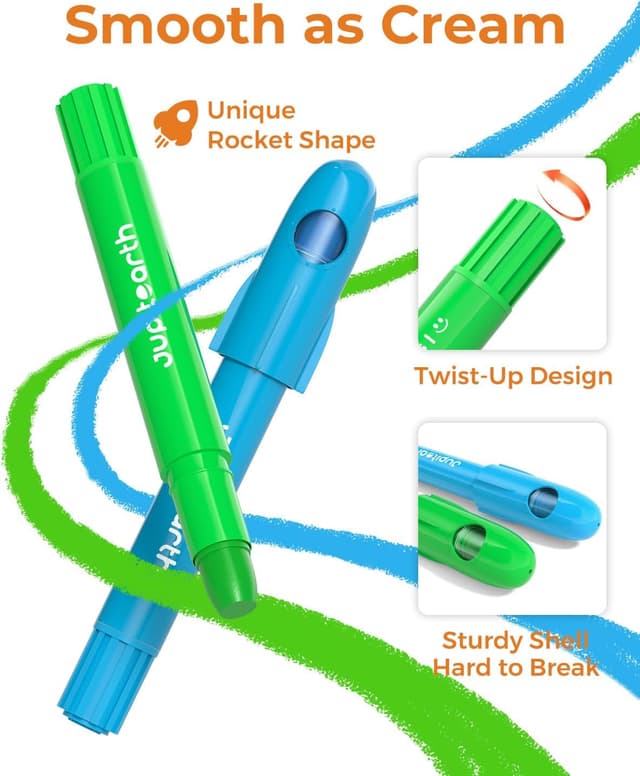 Detalle de JUPITEARTH rocket crayons 18 colours