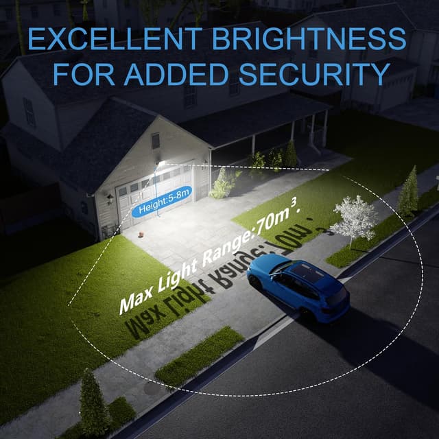 Thumbnail 3 de TOPAUBUB Projet LED Extérieur 100W Détecteur Mouvement