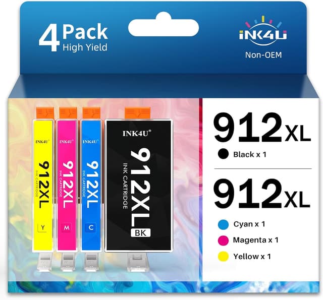 Detalle de Multipack 912XL INK4U per HP, 4 cartucce