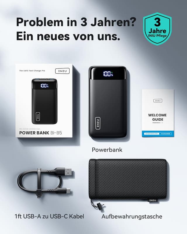 Thumbnail 5 de INIU Power Bank 20000 mAh Schnelllade-Powerbank