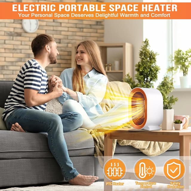 Thumbnail 1 de 1200W Portable Ceramic Heater for Room