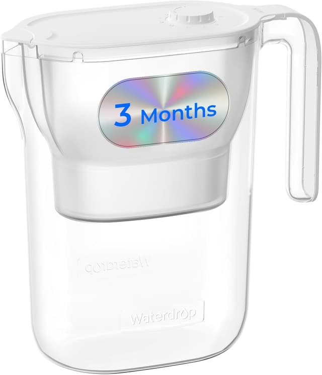Detalle de Waterdrop Water Filter Jug (2.5L), NSF Certified, Lead/Fluoride/Chlorine Reduction, BPA-Free
