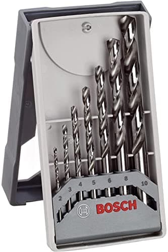 Detalle 1 de Bosch set de 7 brocas para metal HSS-G Mini X-Line 135° 2–10 mm