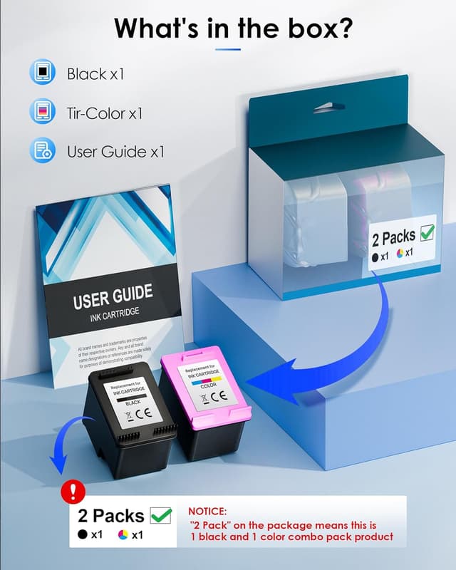 Thumbnail 5 de HP 67XL Ink Cartridge Combo Pack 2