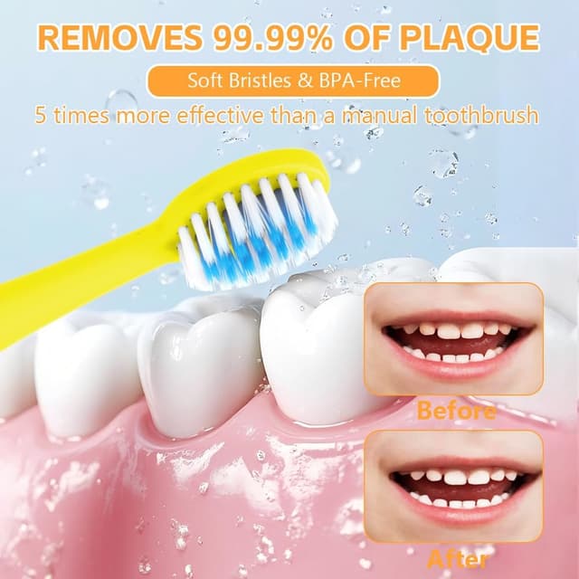 Thumbnail 6 de Vicloon Spazzolino Elettrico per Bambini con timer intelligente e 6 testine