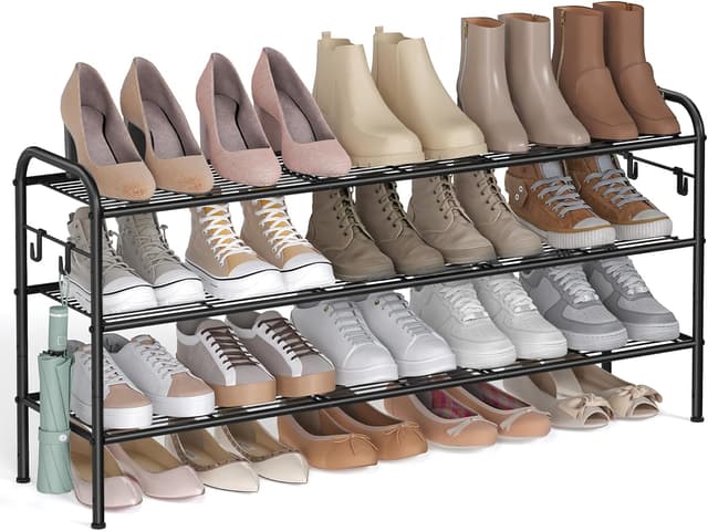 Detalle de SONGMICS Scarpiera regolabile 3 ripiani 18 paia