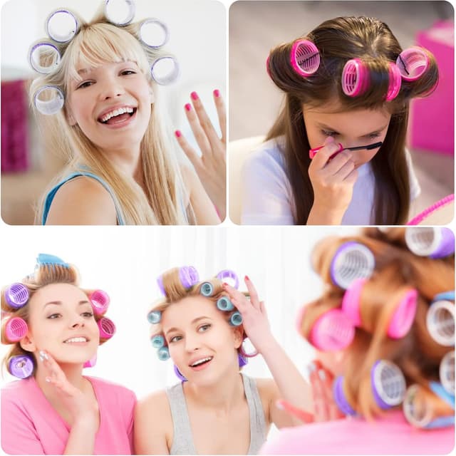 Detalle 2 de GeeRic bigoudis auto-agrippants, 33 pièces