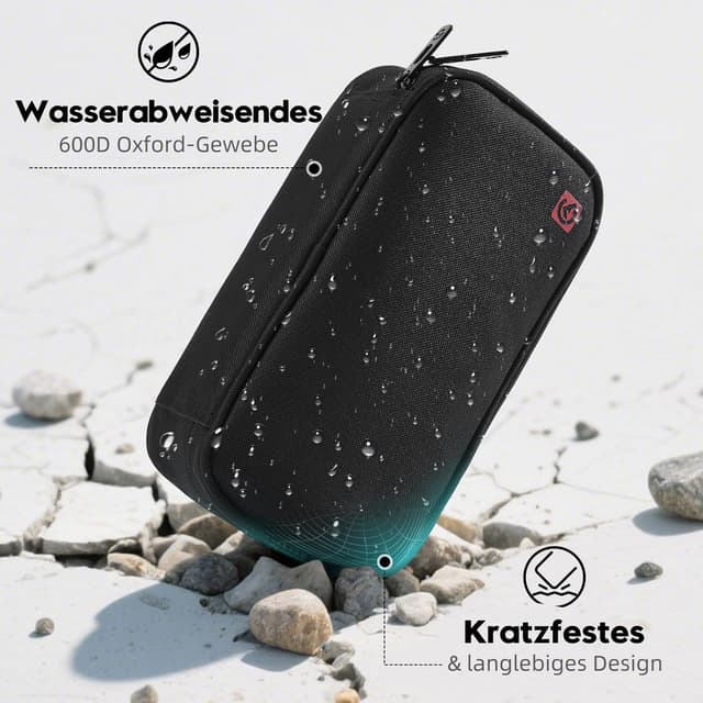 Detalle de ALLCAMP Insulin-Kühltasche mit Kühlbox, 4 wiederverwendbaren Eisbeuteln und Organizer