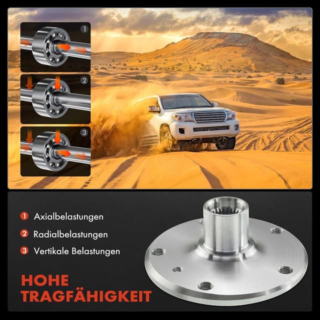 Detalle 2 de Frankberg 2x Radlager Radlagersatz hinten links/rechts – kompatibel mit 3er E36 Cabrio/Coupé/Touring (Replace# 33411093693)