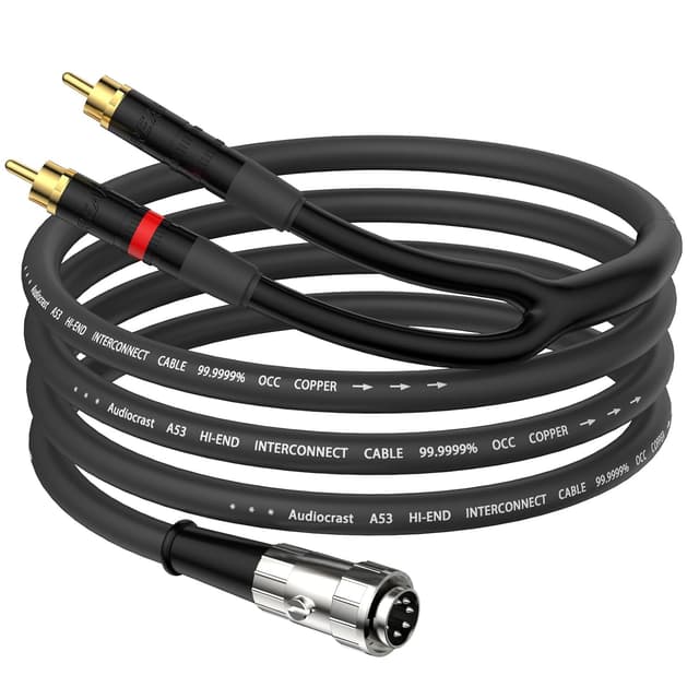 Detalle de Tertullus Naim 5‑pin DIN to 2×RCA stereo cable 1m