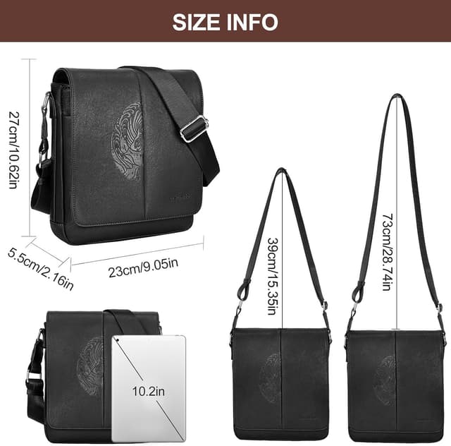 Thumbnail 1 de Leathario Bolso Bandolera Hombre 24x6x27 cm