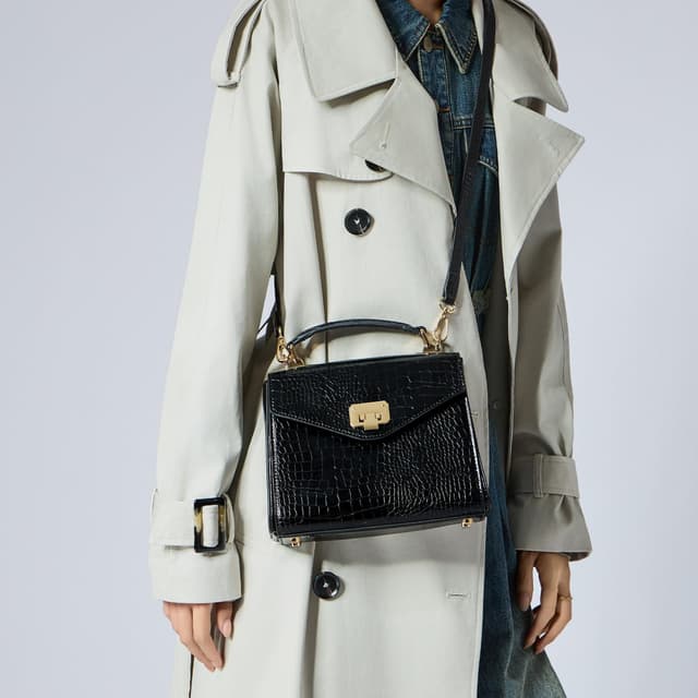 Thumbnail 6 de VICTORIA HYDE Borsa a tracolla vintage vegana in vera pelle con doppio scomparto e tracolla regolabile