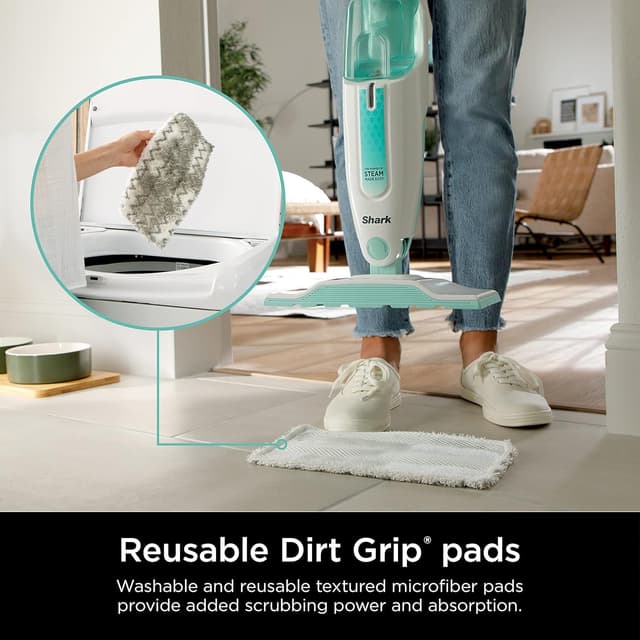 Detalle 2 de Shark S1000 Steam Mop with Removable Water Tank and 2 Washable Dirt Grip Pads