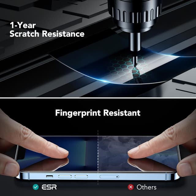 Thumbnail 6 de Lot de 3 films de protection écran ESR en verre trempé pour iPhone 14 Plus / iPhone 13 Pro Max