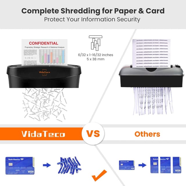 Thumbnail 5 de VidaTeco Cross-Cut 8-Sheet Shredder