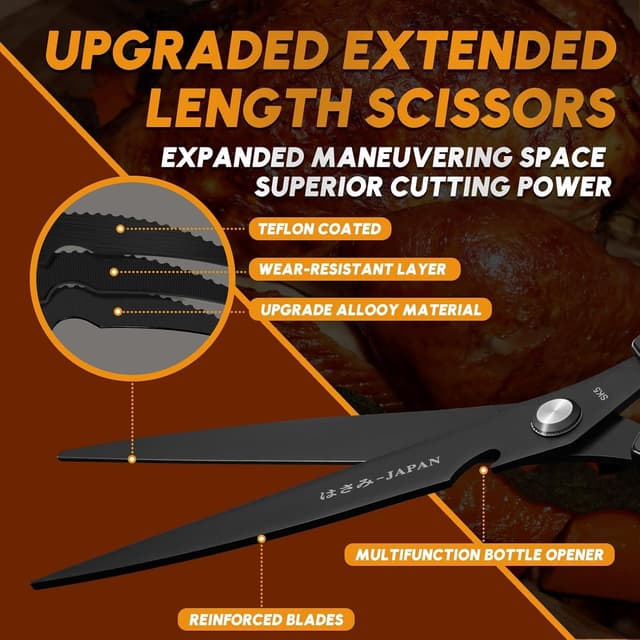 Thumbnail 2 de HUUSK Kitchen Shears Set Stainless Steel 1pc ✂