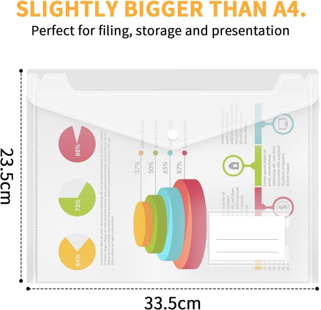 Detalle 2 de Umriox A4 plastic wallets 36 pack