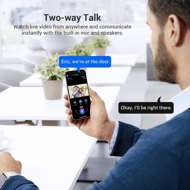 Thumbnail 6 de ClipBlur Wireless Wi‑Fi Video Doorbell Camera (2.4G Wi‑Fi) with Night Vision, Two‑Way Audio & AI Motion Detection