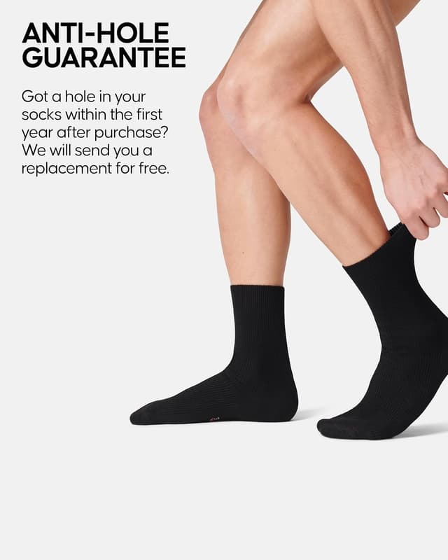Detalle 2 de DANISH ENDURANCE Diabetic Socks for Men (Bamboo, Non Elastic, Non Binding) – 3-Pack