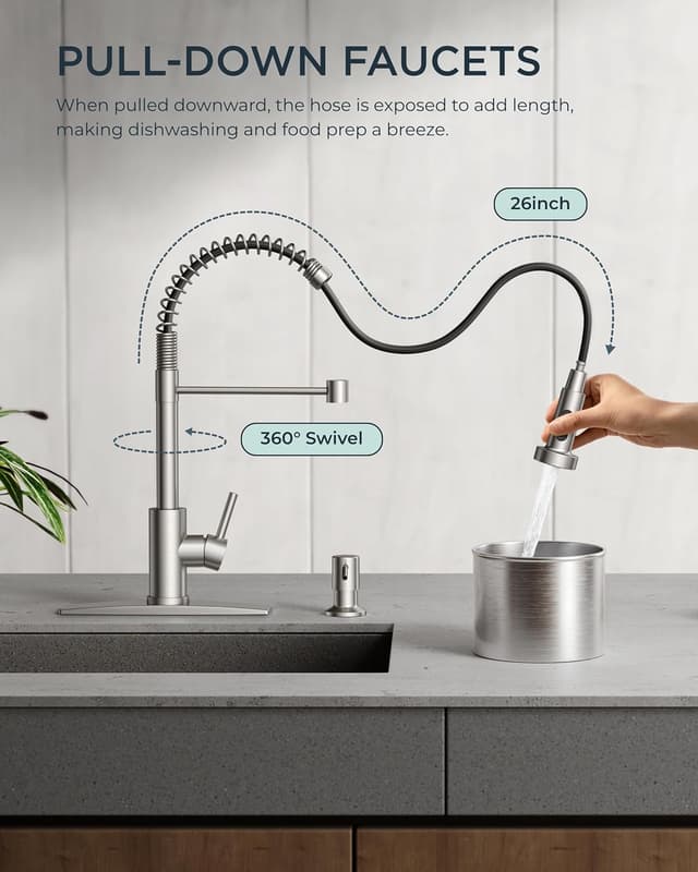Thumbnail 1 de FORIOUS Kitchen Faucet 18.9 in 🚰