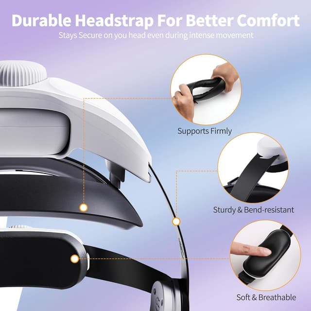 Thumbnail 3 de Noiposi 10000mAh battery head strap for Meta Quest 3