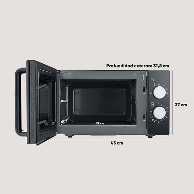 Detalle 1 de SEVERIN MW 7770 microondas analógico blanco/cromado