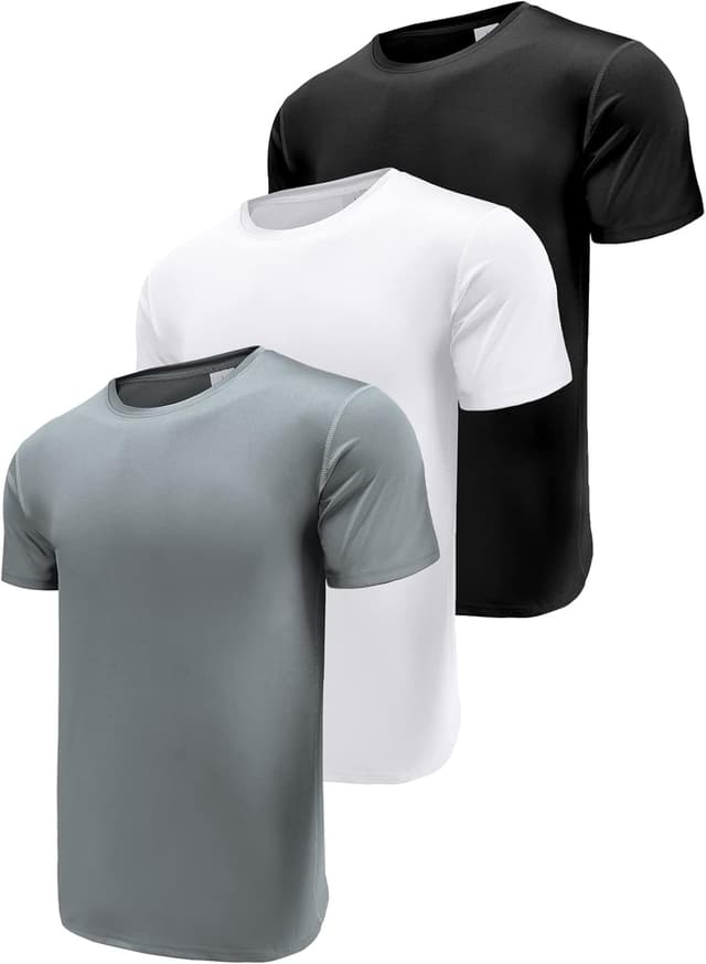 Detalle de Boyzn 1 or 3 Pack Men’s Moisture Wicking Dry-Fit Fitness T-Shirts (UPF 50+)