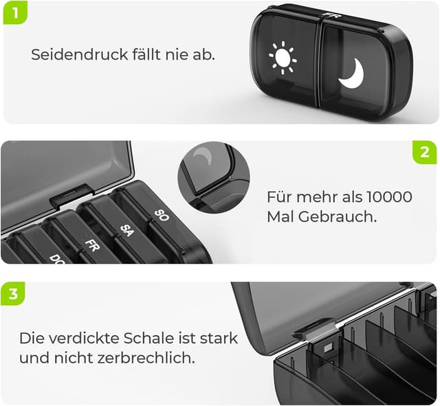 Thumbnail 2 de AUVON Tablettenbox 7 Tage 📦💊