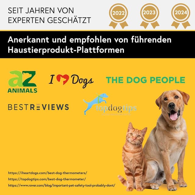 Detalle de iProven Fieberthermometer für Hund, Katze & Pferd – präzise Messung in 20 Sekunden