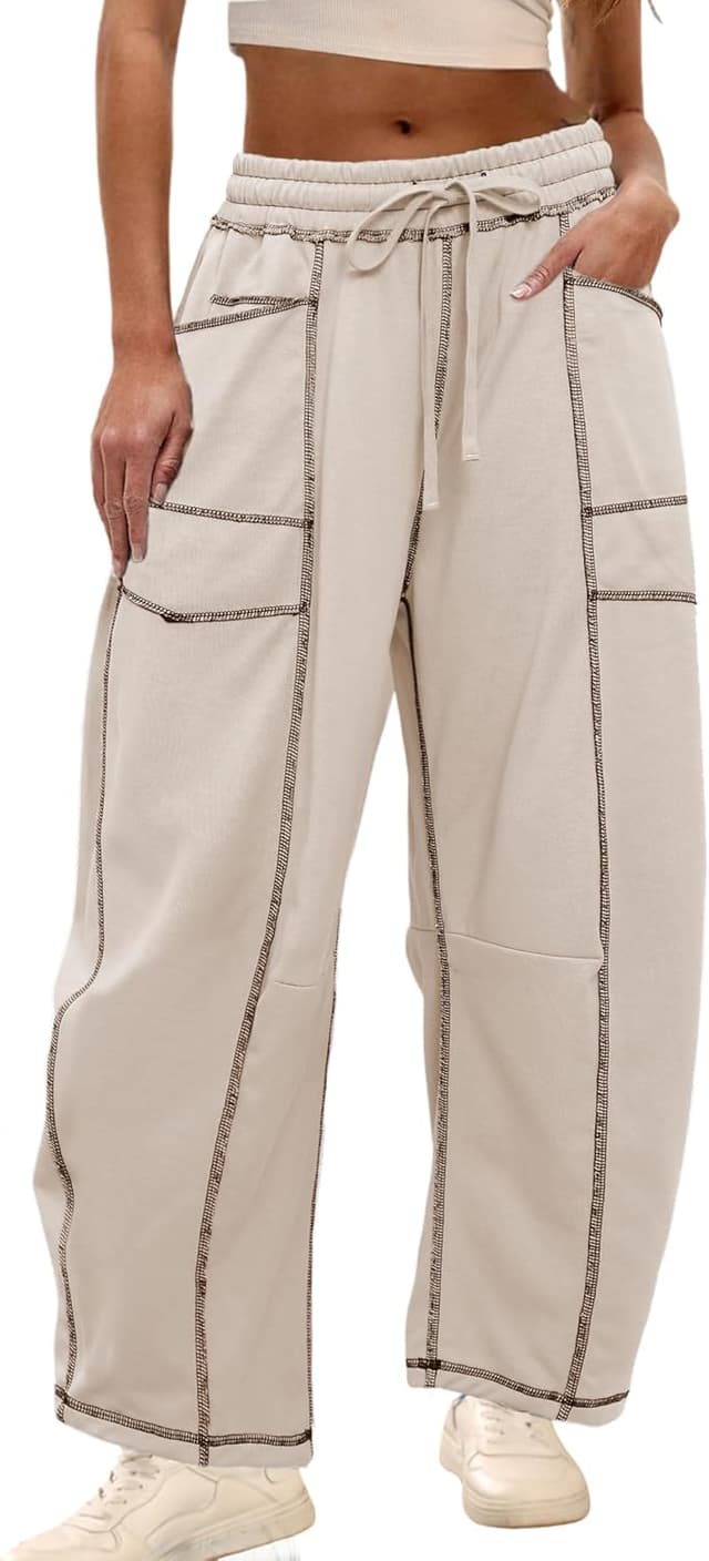 Imagen de Athlisan Baggy Barrel Pants Wide Leg Sweatpants en OfertitasTOP