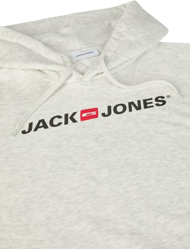 Detalle 2 de Jack & Jones Herren-Hoodie mit Druck JJMORTY im Regular Fit (Kapuzenpullover) – Grün/Gelb/Grau/Rot