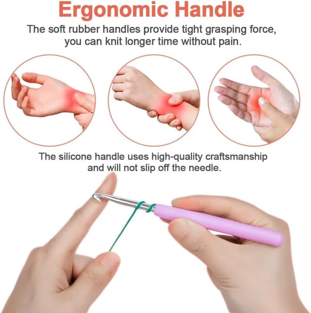 Thumbnail 3 de Häkelnadel Set 14 Stück Ergonomisch 2–10 mm