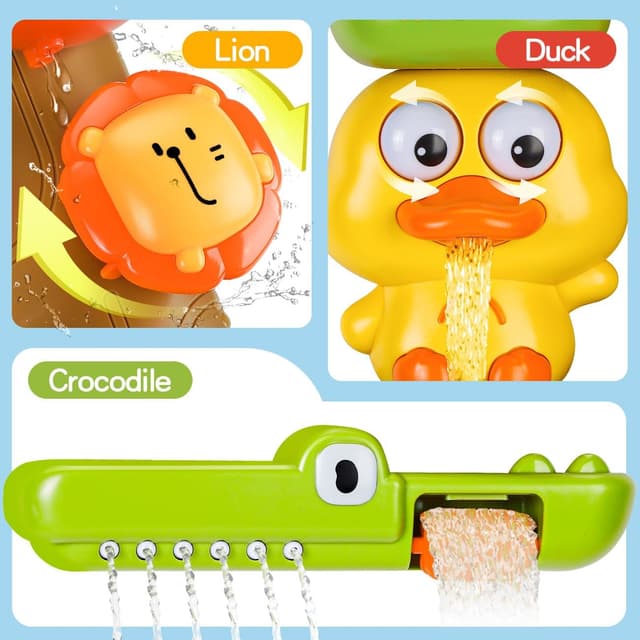 Detalle 2 de KmmiFF Bath Toys set with duck and water-pouring spoon (1–5 years)