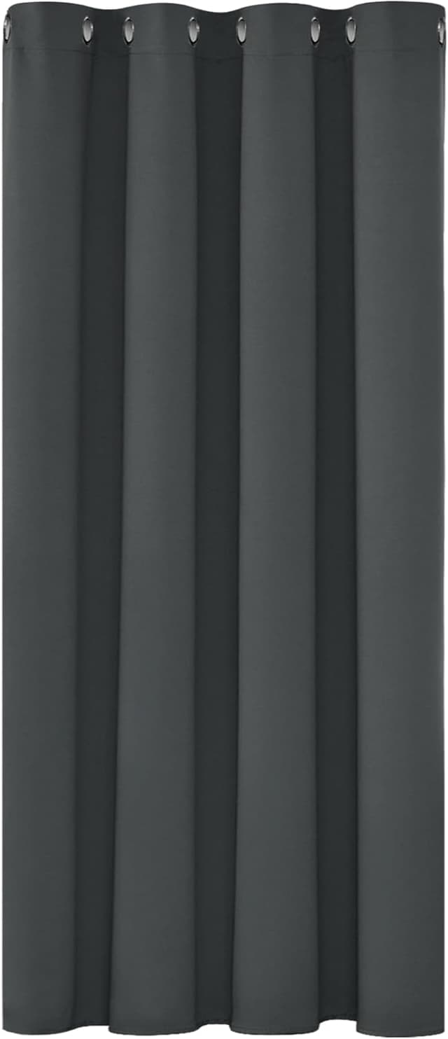 Detalle de Deconovo tenda oscurante termica 132x138 cm con anelli, 1 pannello grigio scuro