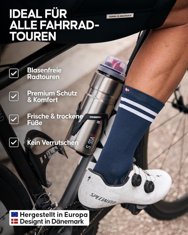 Thumbnail 2 de DANISH ENDURANCE Wadenlange Fahrradsocken 3er/5er Pack