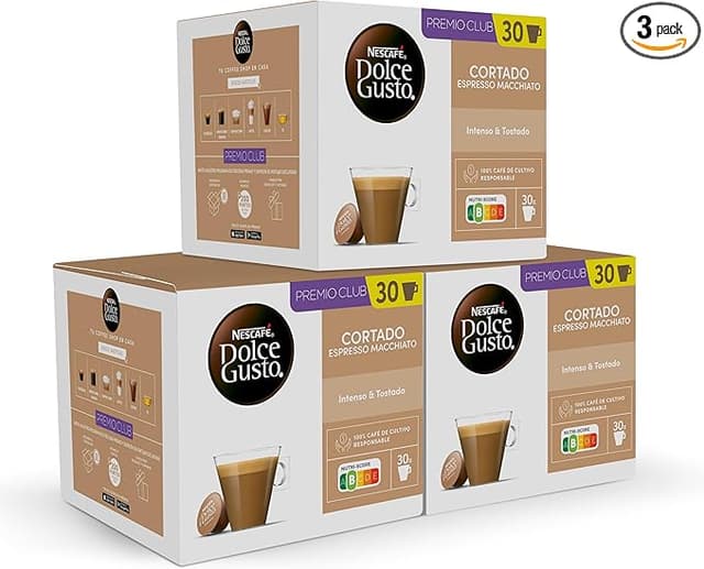 Imagen de NESCAFÉ Dolce Gusto Cortado ☕ 90 cápsulas, notas a almendra tostada en OfertitasTOP