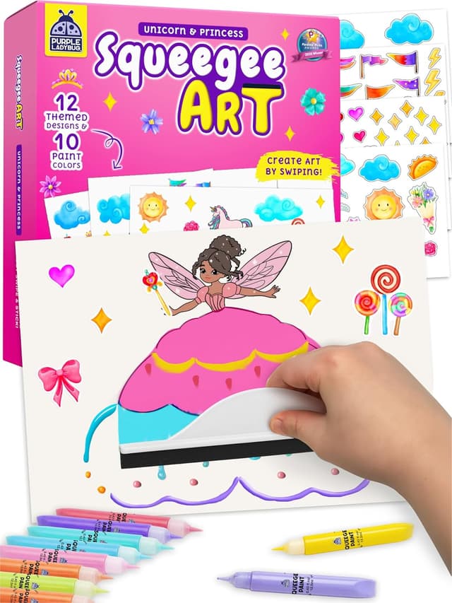 Detalle de Squeegee painting kits Unicorn 10 paints