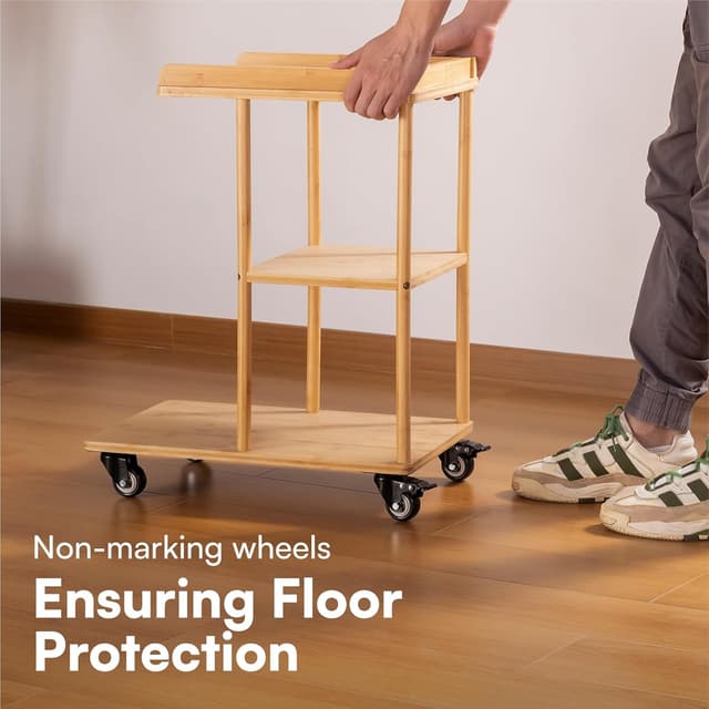 Thumbnail 5 de H&S 4 Castor Wheels 200KG 50mm PU Swivel Trolley