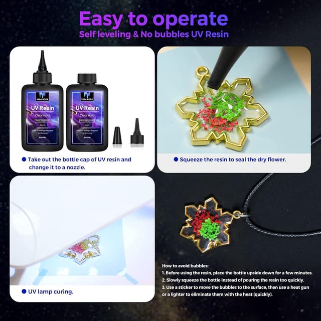 Thumbnail 2 de Resina UV VIDA ROSA 300g para joyería y arte 💎