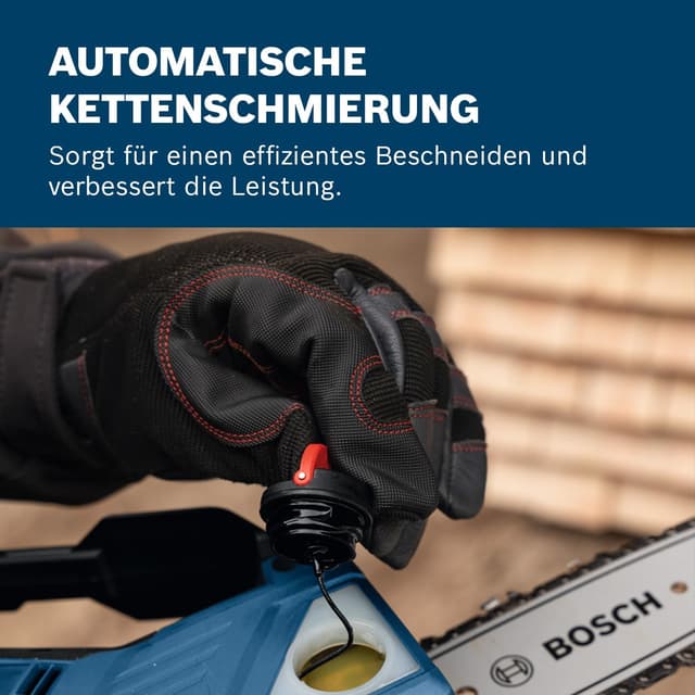 Detalle de Bosch Professional 18V System Astsäge GKE 18V-20 – bürstenlos, bis 18 cm schneiden, mit Schwertschutz (ohne Akku)