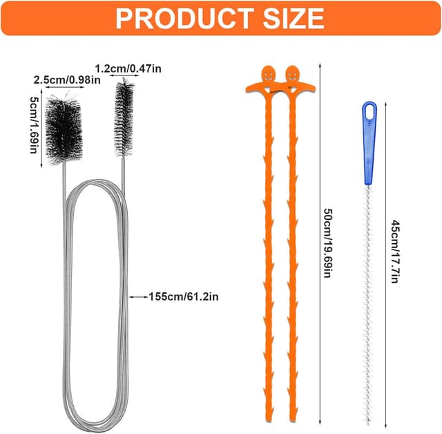 Thumbnail 1 de LANZHANFEI 4PCS Drain Unblocker rods for sinks and toilets ðŸ›