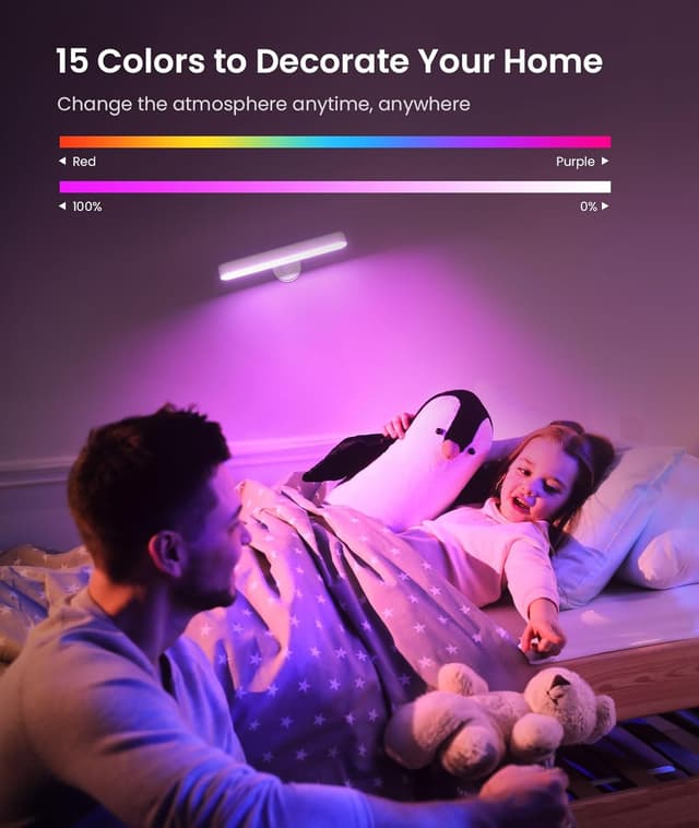 Detalle 2 de FULNIX Wall Sconce with 7500mAh Rechargeable Battery LED Light and Remote Control (3 colours, 15 RGB)