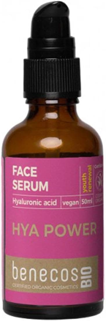 Detalle de benecos Natural beauty siero viso acido ialuronico all’olio di argan, in versione vegana e Cosmos Organic
