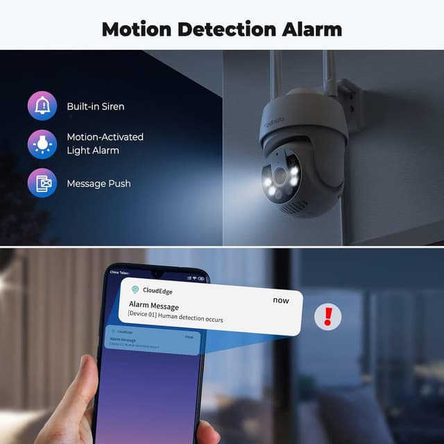 Detalle de Codnida 2K Überwachungskamera Außen WLAN Set