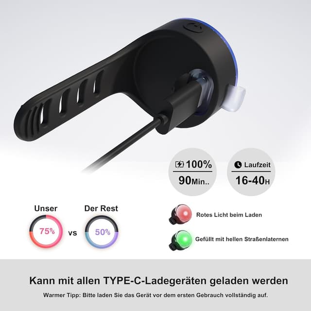 Detalle de UMIONE Rechargeable Dog Light – 7 Colour Modes, 100% Waterproof LED night walking safety light