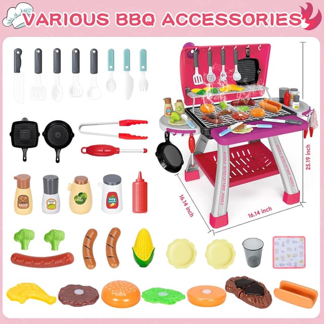 Detalle 2 de Bstoyder BBQ Grill Toy Set for Kids 2 levels