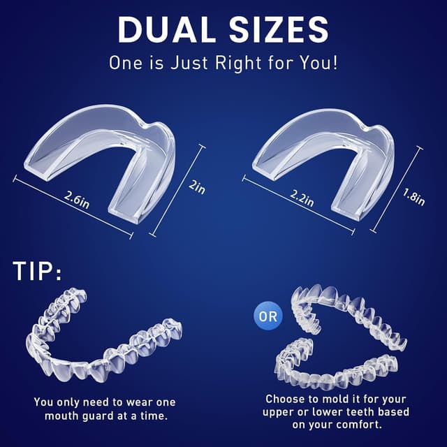 Detalle 2 de EVSEMO Anti Grinding Guard for Clenching Teeth at Night (Upper Teeth Night Mouthguard for Adults)