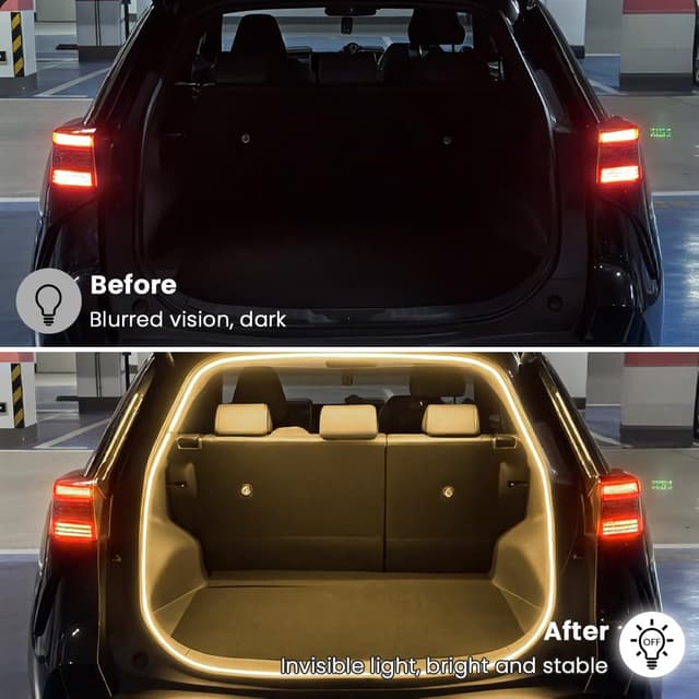 Detalle de Vsshe car LED strip light for trunk (4m) with automatic sensing, warm light
