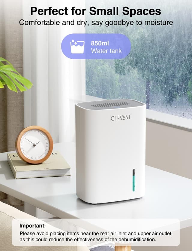 Thumbnail 3 de CLEVAST Electric Dehumidifier 850 ml
